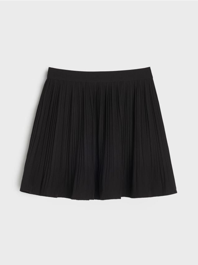 Sinsay - Fustă mini plisată - negru