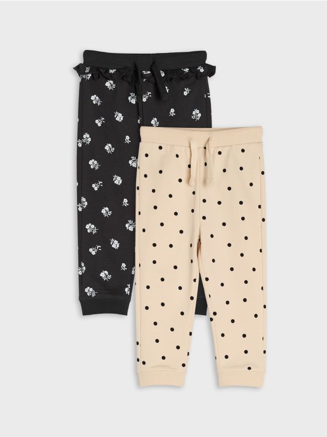 Sinsay - Set de 2 perechi de pantaloni sport jogger - negru-antracit