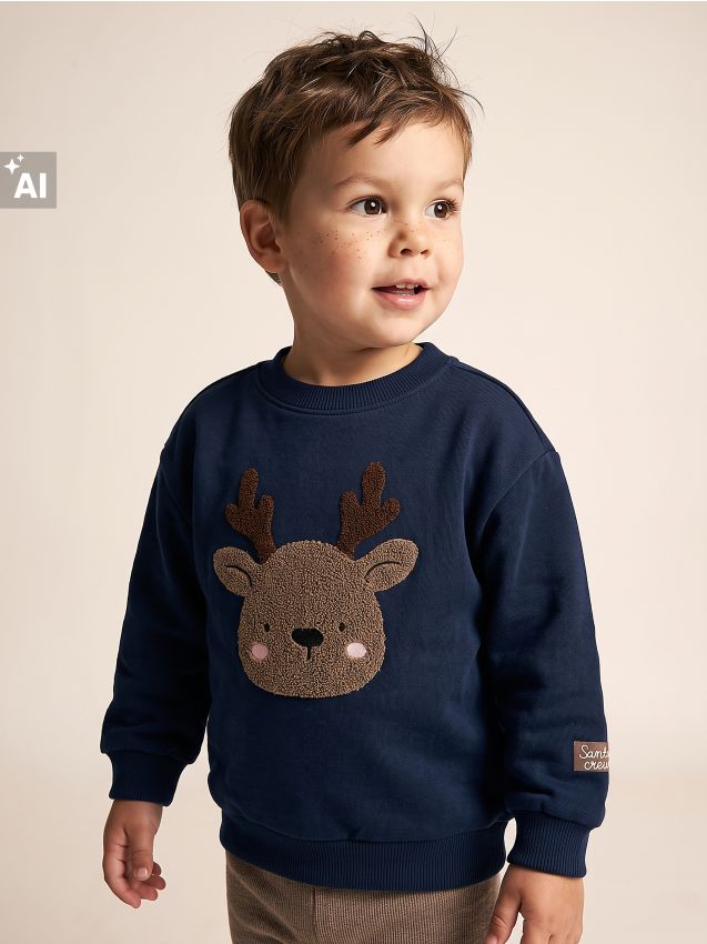 Sinsay - Ziemassvētku crewneck džemperis ar