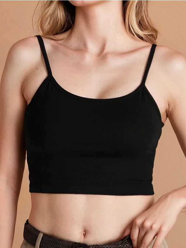 Crop Top mit Spaghettiträgern - SINSAY