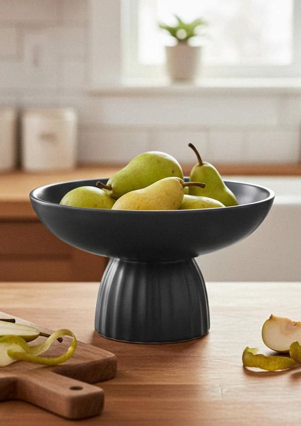 Sinsay - Castron ceramic pe picior - negru