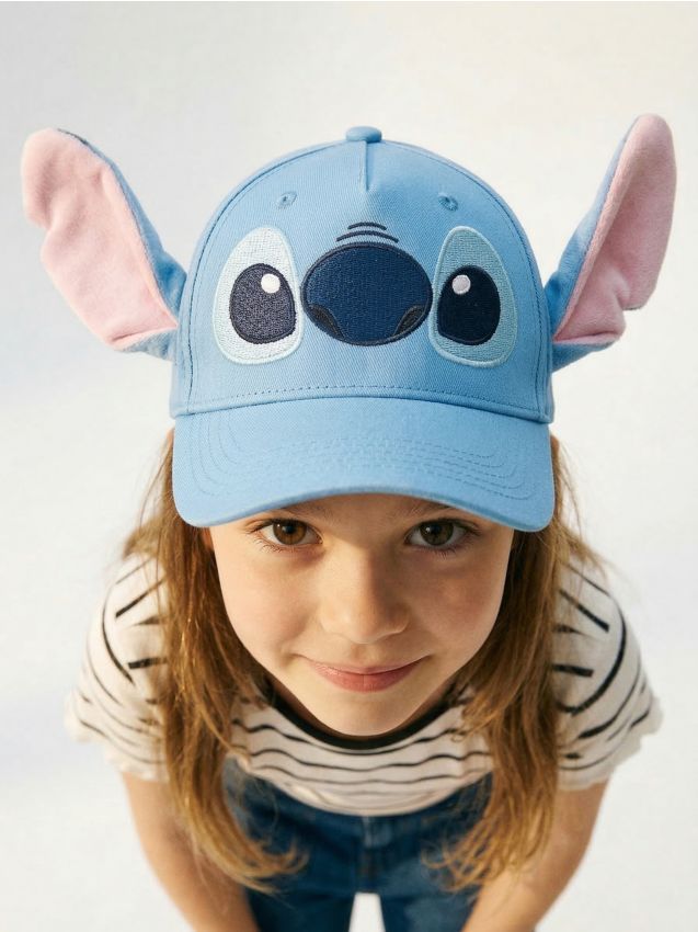 Sinsay - Șapcă de baseball din bumbac Stitch - light blue