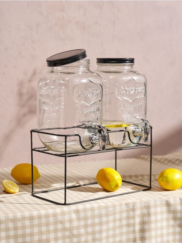 Sinsay - Dozatoare pentru băuturi cu robinet pe suport - clear