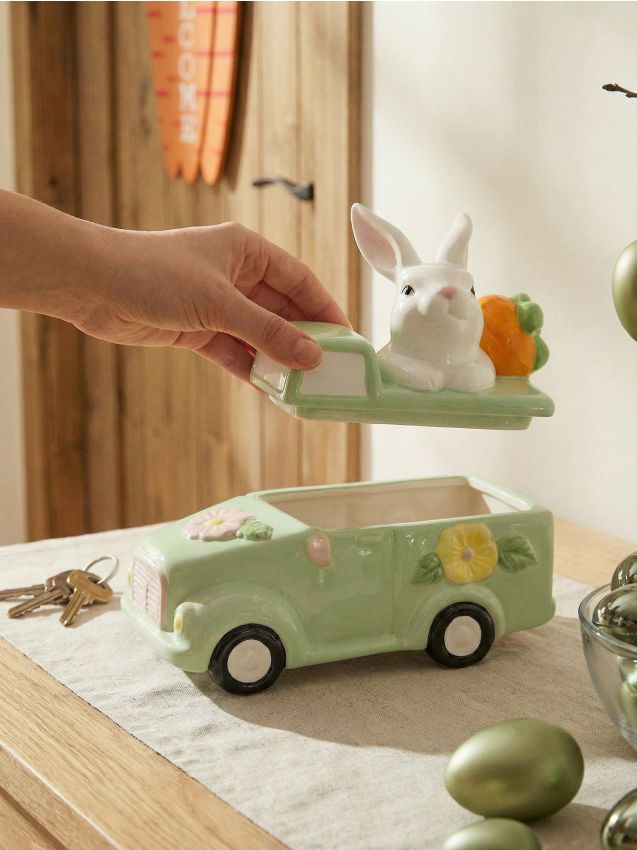 Sinsay - Decorațiune de Paște în forma unui iepuraș într-un camion - multicolor