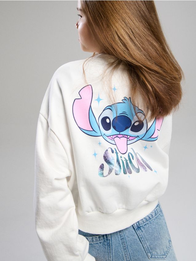 Sinsay - Bluză sport bomber Stitch - crem