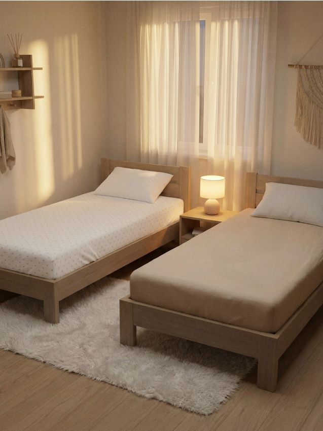 Sinsay - Cearșaf cu elastic 2 pack - bej