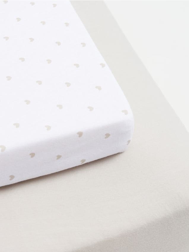 Sinsay - Cearșaf cu elastic 2 pack - gri deschis