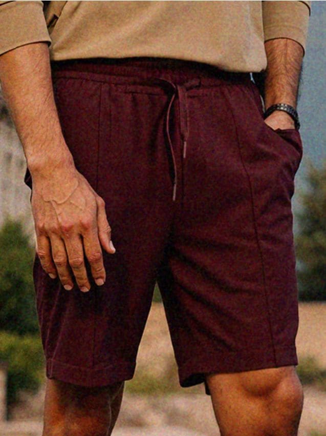 Sinsay - Pantaloni scurți cu adaos de viscoză - bordo