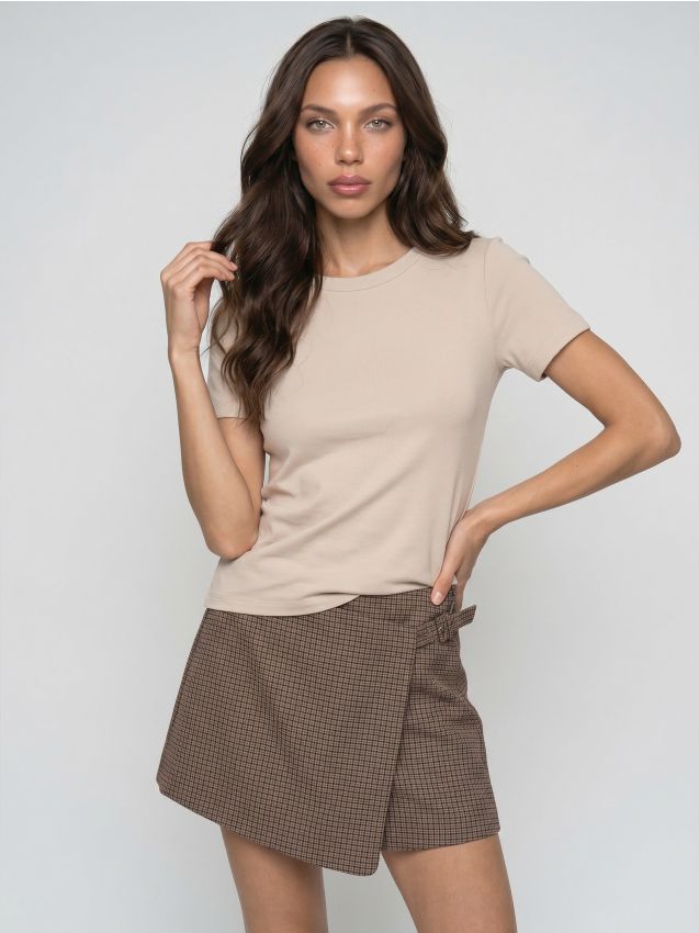 Sinsay - Tricou din bumbac basic - bej