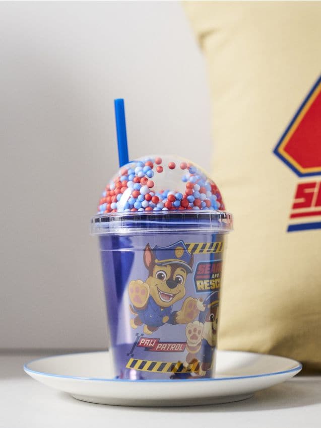 Sinsay - Cană cu pai și capac cu bile PAW Patrol - multicolor