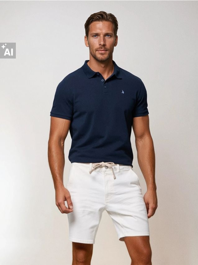 Sinsay - Pantaloni scurți slim, din denim - alb