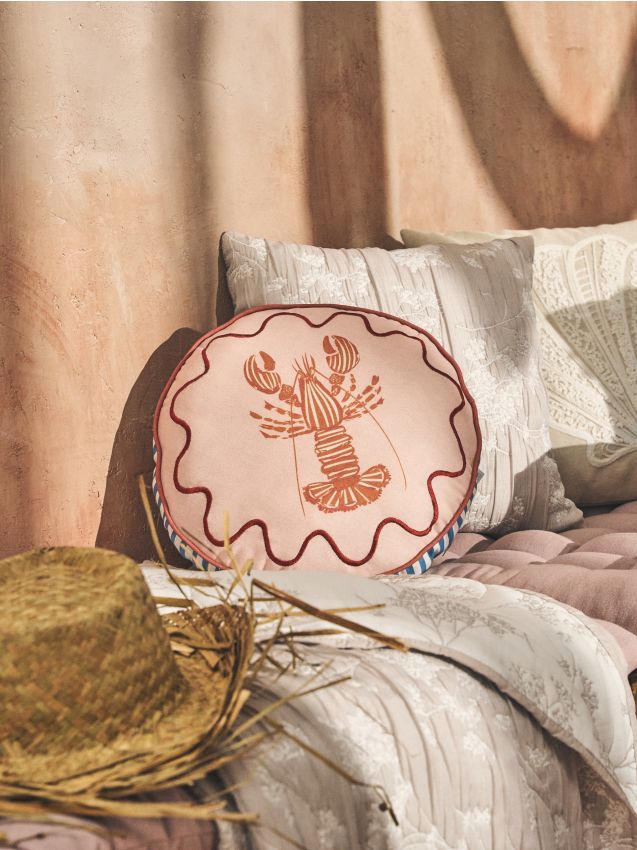 Sinsay - Pernă decorativă rotundă cu motiv homar - multicolor