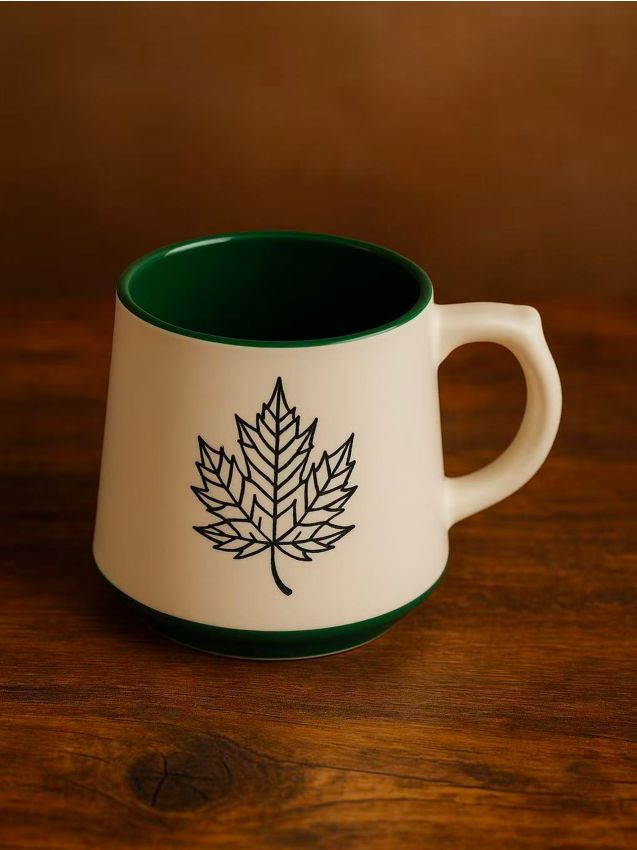 Sinsay - Cană ceramică cu imprimare - alb