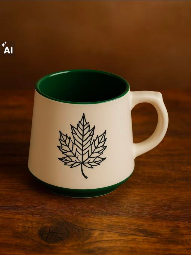 Sinsay - Cană ceramică cu imprimare - alb