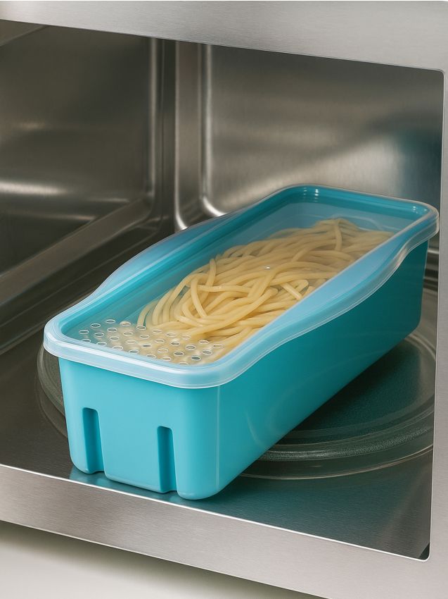 Sinsay - Recipient cu capac pentru gătit la microunde - bleumarin