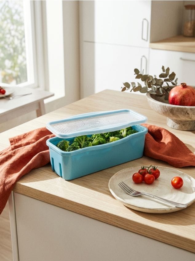 Sinsay - Recipient cu capac pentru gătit la microunde - bleumarin