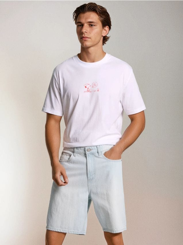 Sinsay - Szorty jeansowe loose - niebieski