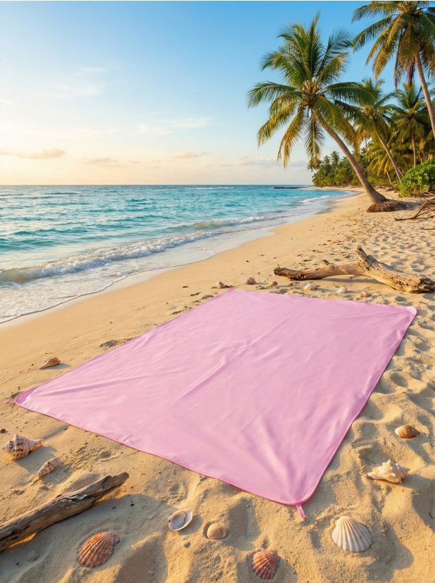 Sinsay - Pătură de plajă tip plasă cu fixare - roz-pastel