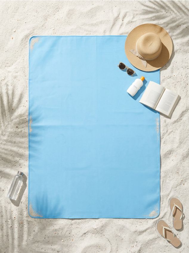 Sinsay - Pătură de plajă tip plasă cu fixare - light blue