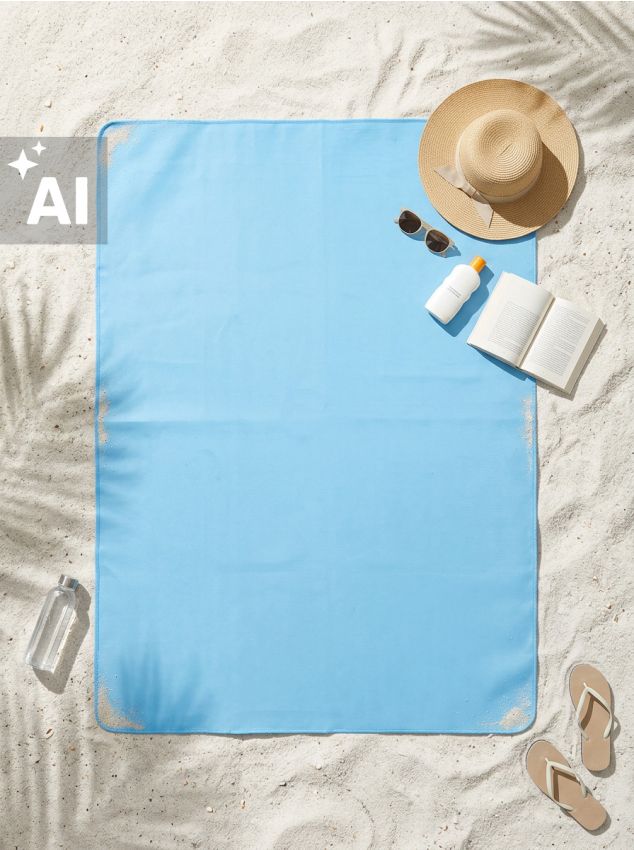 Sinsay - Pătură de plajă tip plasă cu fixare - light blue