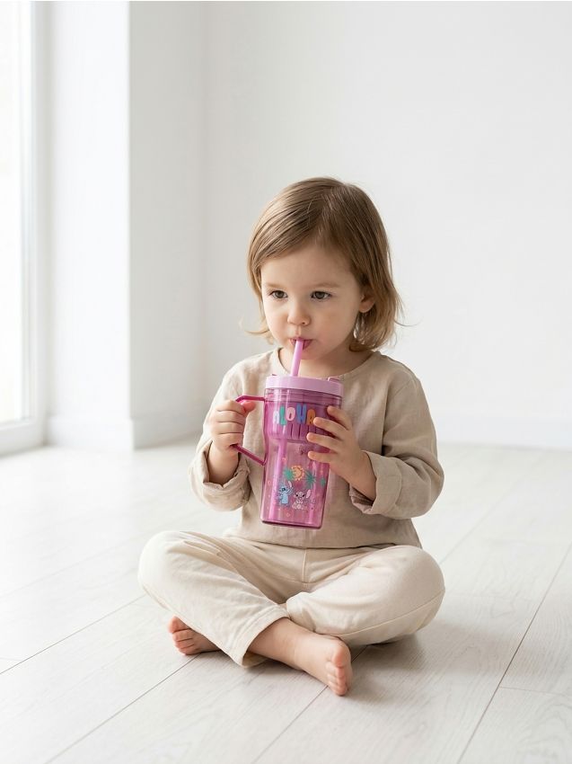 Sinsay - Cană cu capac și pai Lilo & Stitch - multicolor