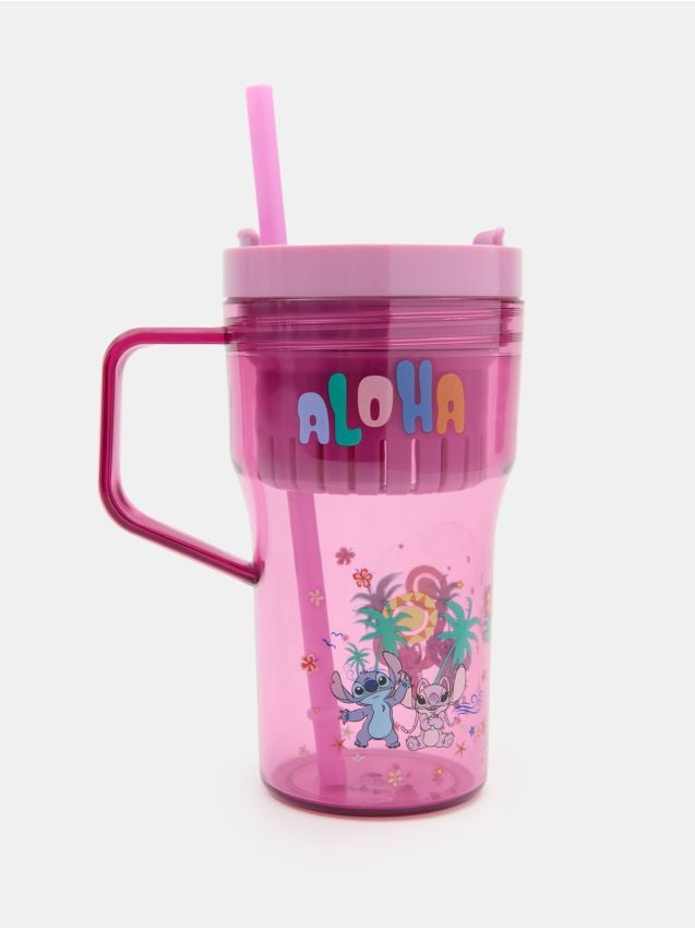 Sinsay - Cană cu capac și pai Lilo & Stitch - multicolor