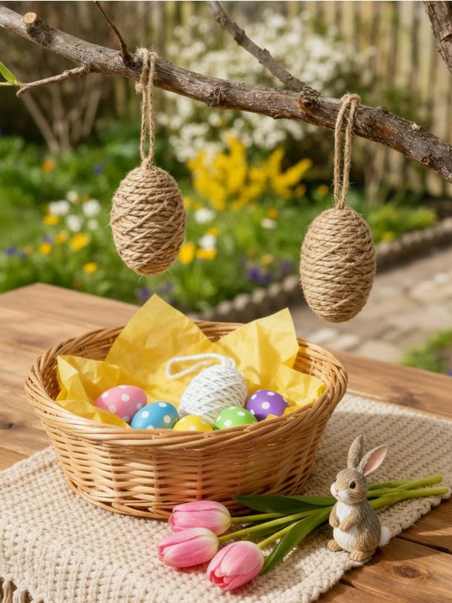 Sinsay - Set de ouă decorative de Paște din sfoară 6 pack - multicolor