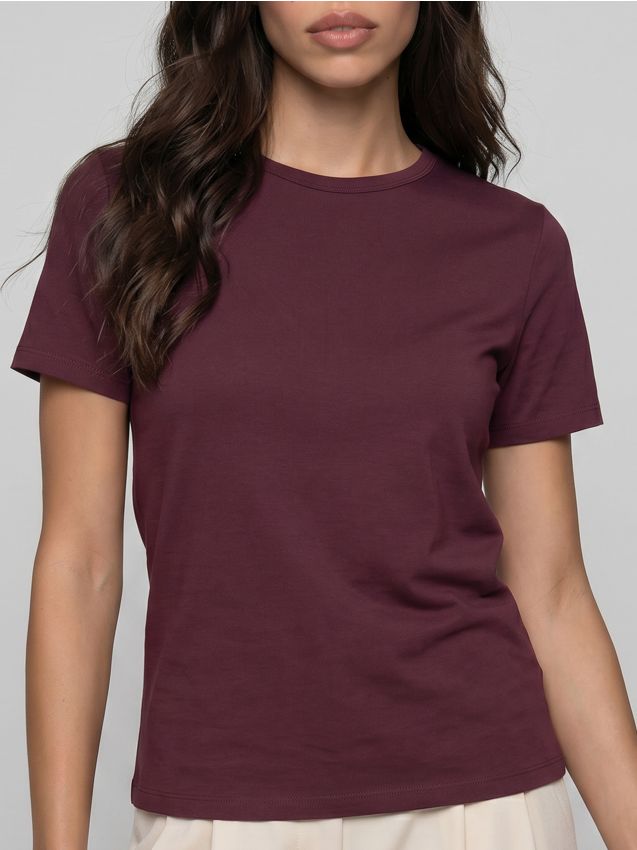 Sinsay - Tricou din bumbac cu mânecă scurtă - mahon