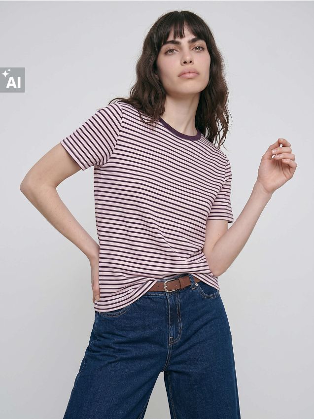 Sinsay - Tricou din bumbac în dungi - altele
