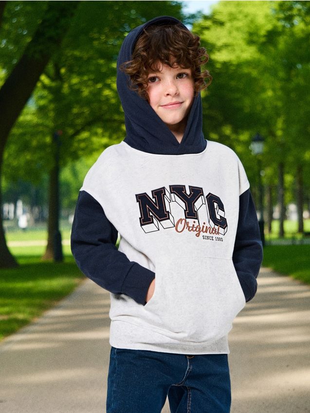 Sinsay - Mikina s kapucňou - svetlošedá