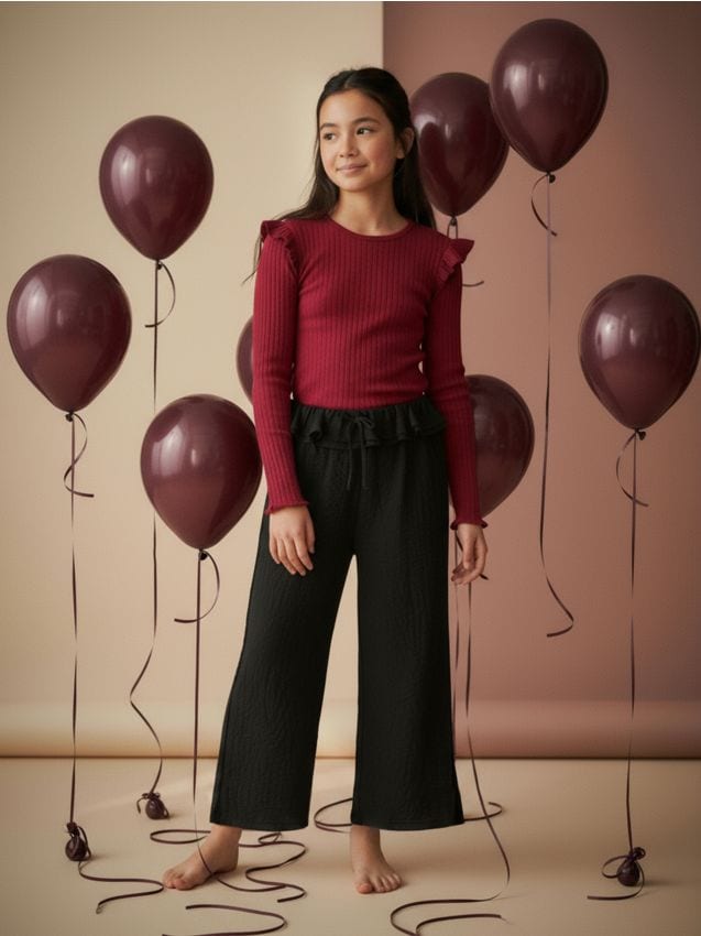 Sinsay - Nohavice so širokými nohavicami - čierna