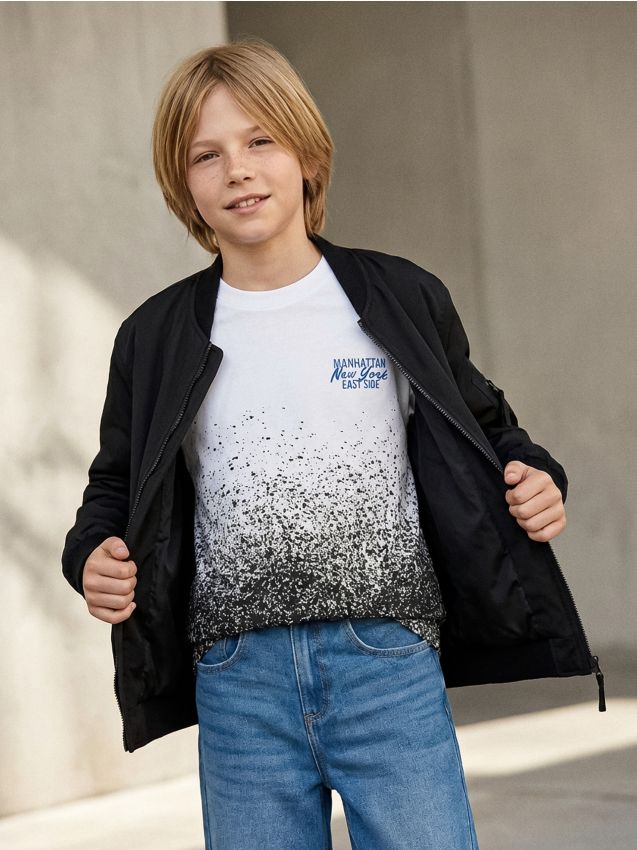 Sinsay - Tricou din bumbac cu inscripție - multicolor