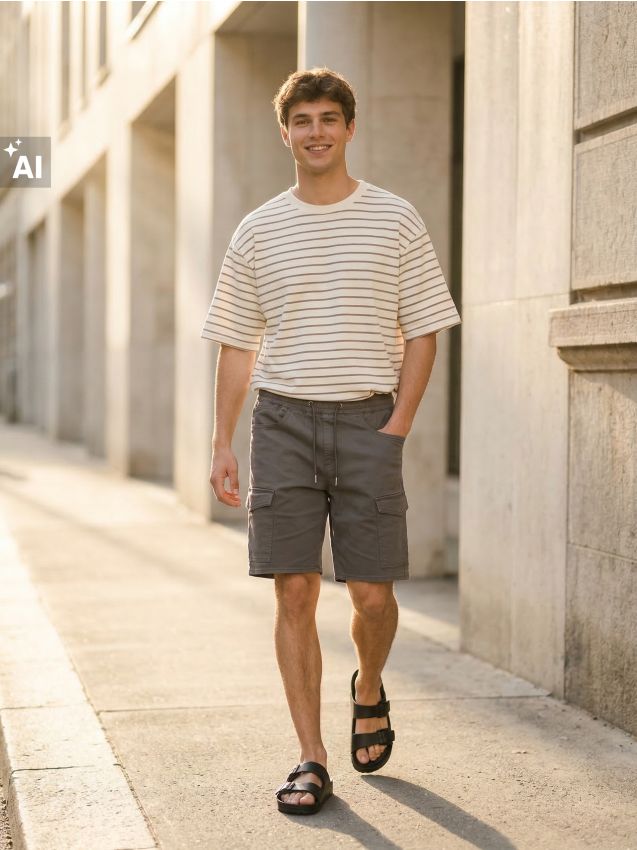 Sinsay - Pantaloni scurți jogger, din denim - gri deschis