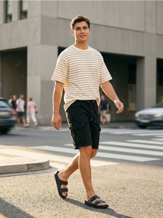 Sinsay - Szorty jeansowe jogger - czarny