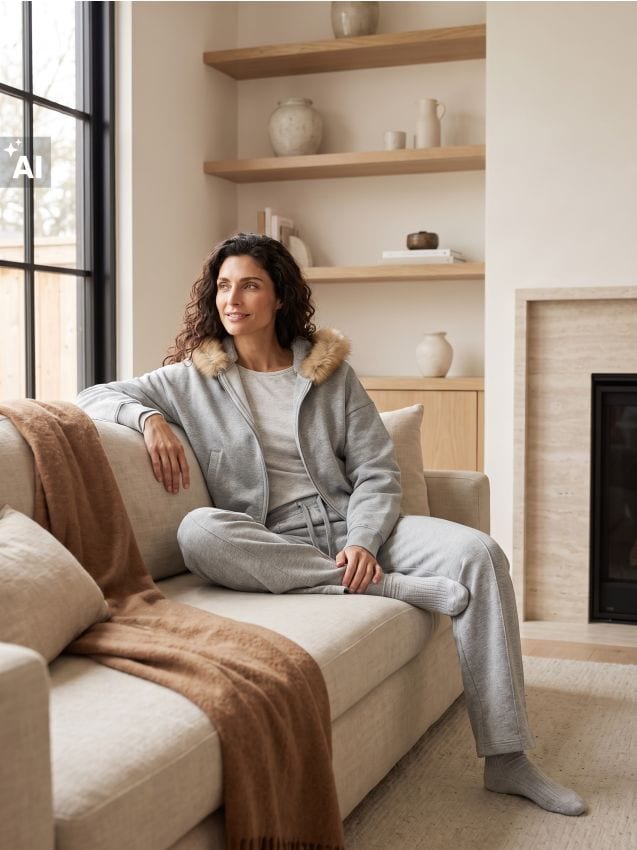 Sinsay - Pantaloni de trening wide leg cu bumbac - gri deschis