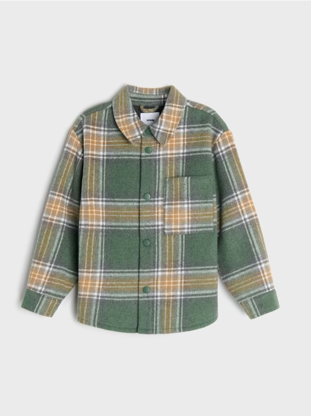 Sinsay - Jachetă shacket ecosez - multicolor