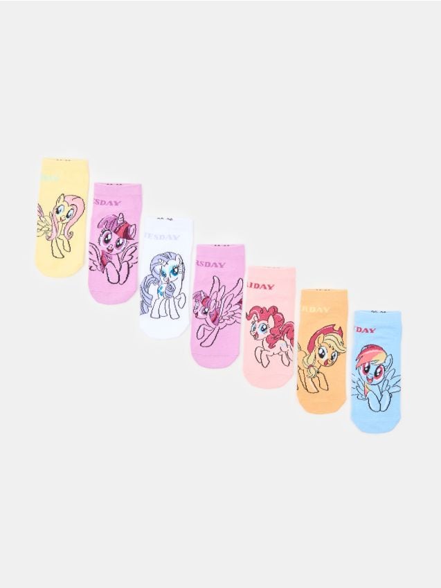 Sinsay - Șosete My Little Pony cu Zilele Săptămânii 7 Bucăți - multicolor