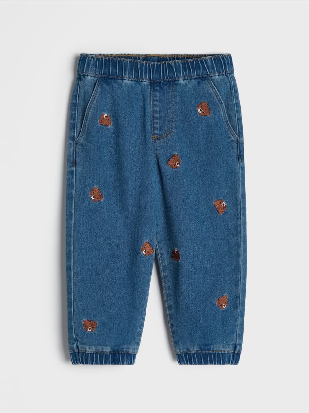 Sinsay - Jeansy jogger z haftem misiów - Inny
