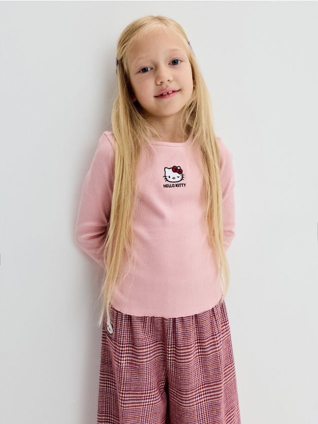 Sinsay - Set din bumbac: tricou și pantaloni Hello Kitty - multicolor