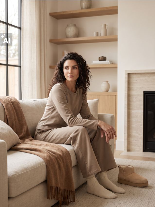 Sinsay - Pantaloni de trening straight cu buzunare - cafeniu