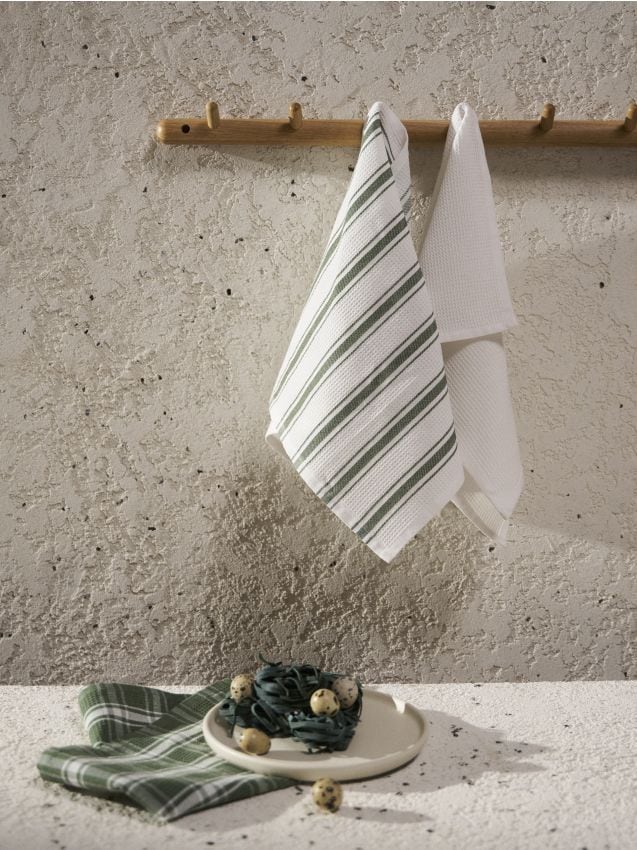 Sinsay - Súprava 3 kuchynských utierok - svetlozelená