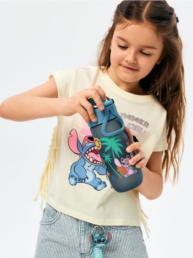 Sinsay - Sticlă de apă cu mâner și pai Lilo & Stitch - multicolor