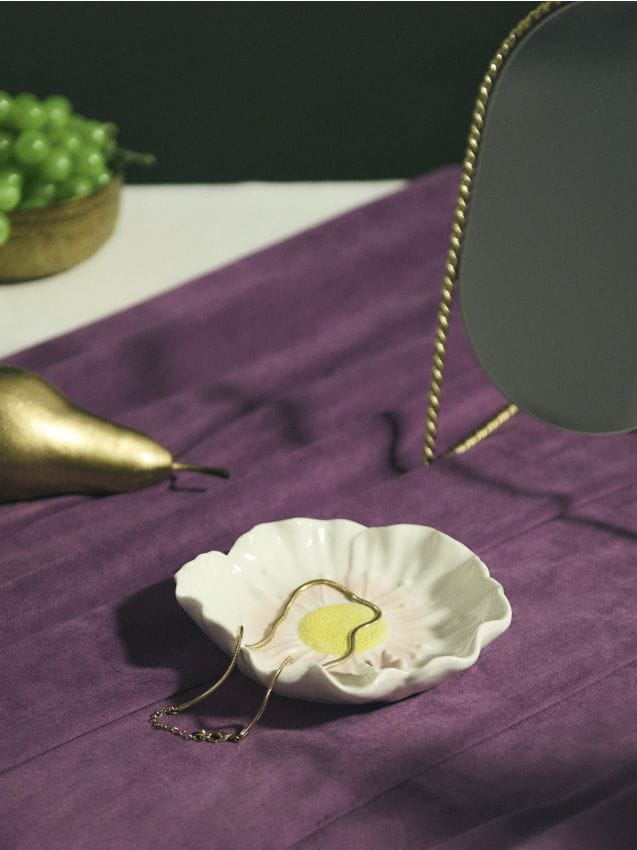 Sinsay - Tavă decorativă din ceramică în formă de floare - multicolor