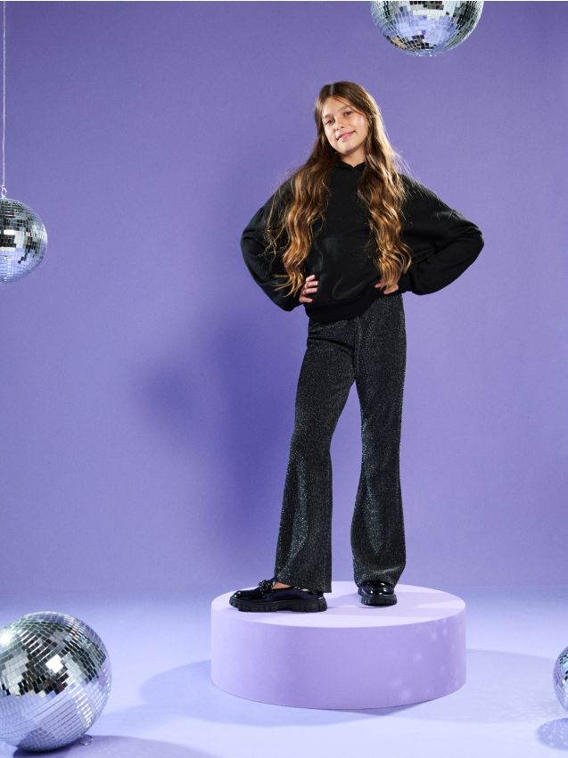 Sinsay - Flare nohavice - čierna