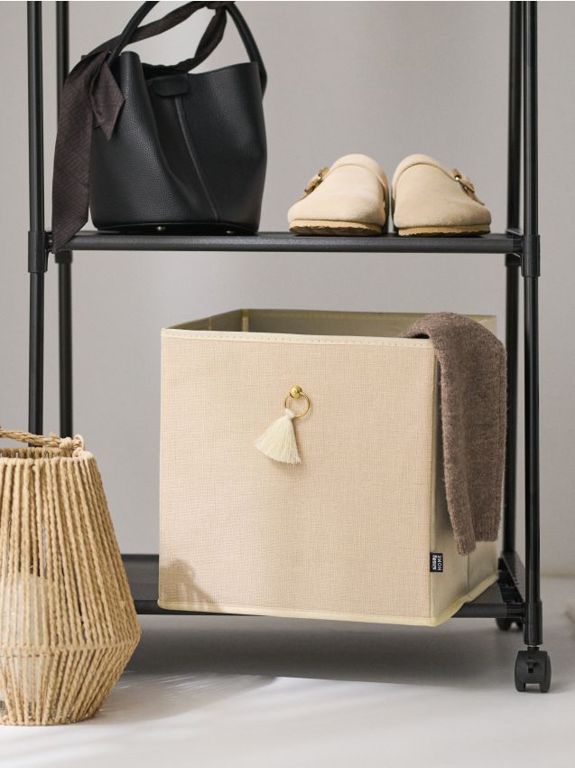 Sinsay - Cutie de depozitare uni cu ciucure - crem