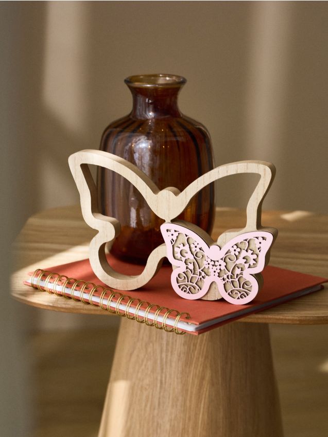 Sinsay - Decorațiune de sine stătătoare în formă de fluture - roz-pastel