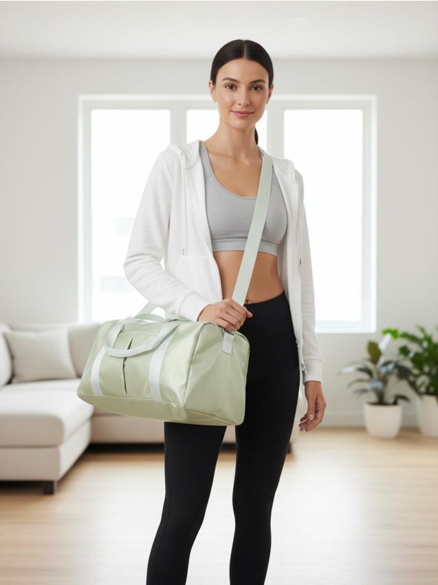 Sinsay - Geantă sport - verde-oliv deschis