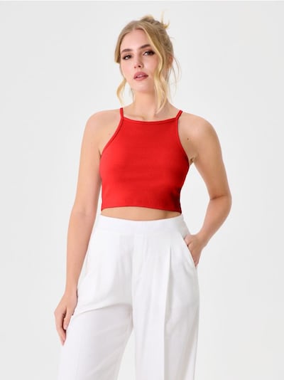 Crop Top mit Spaghettiträgern