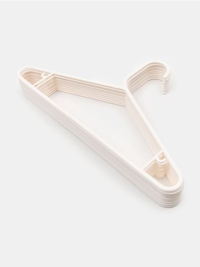 Набір пластикових вішаків із глянцевим покриттям 10 штук