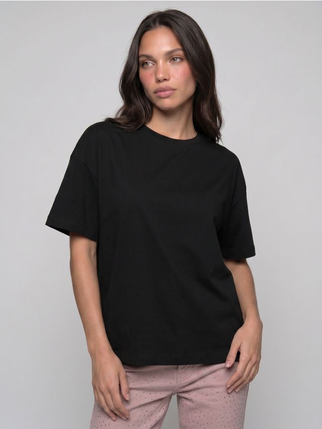 Sinsay - Tricou din bumbac basic - negru